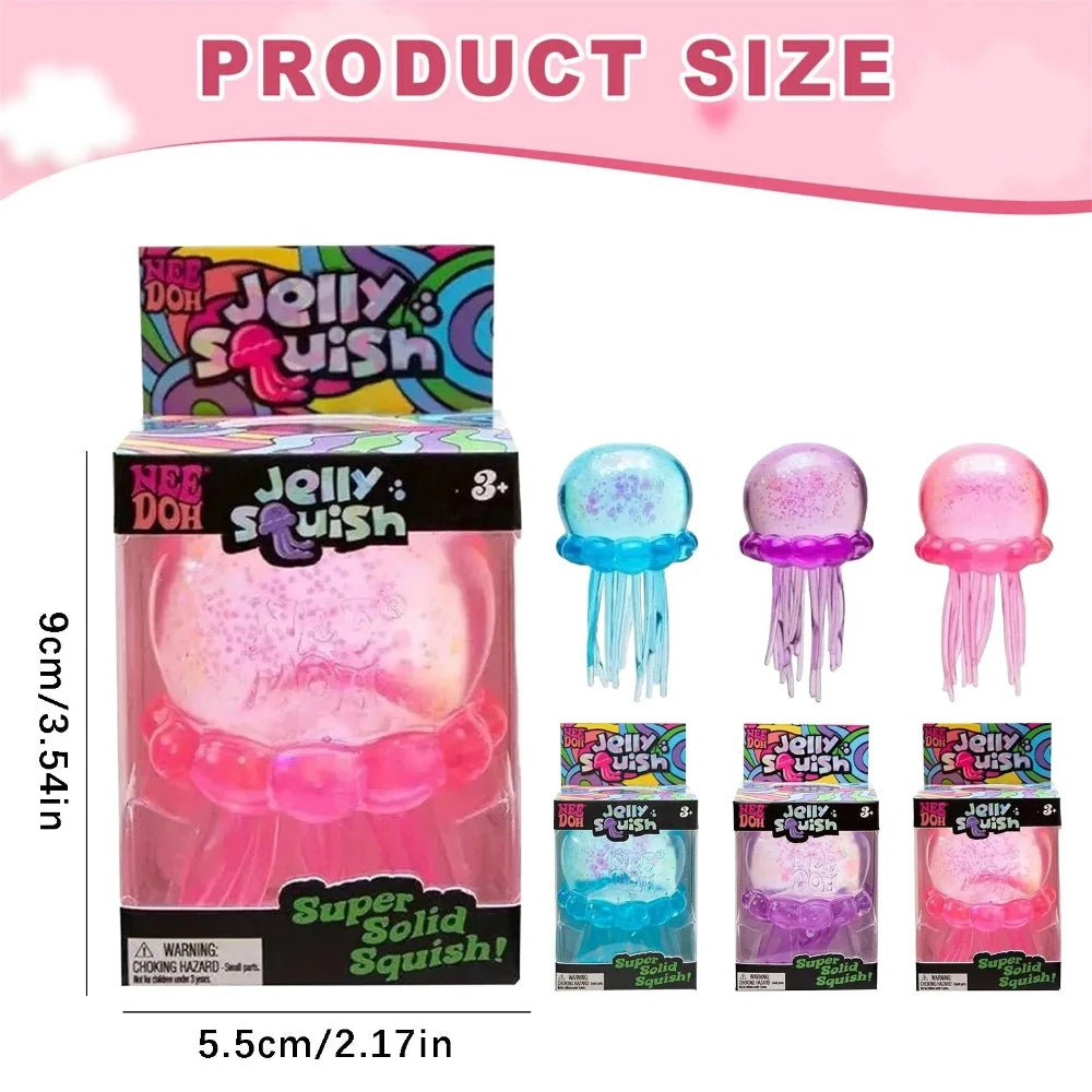 NeeDoh Jellyfish Jelly Squish Stress Toy Fidget Sensory Squeeze Squishy Toy Gift
